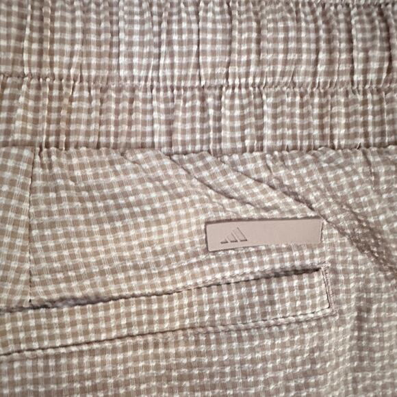 Adidas AEROREADY Skort Tan Gingham Built-In Shorts NWT Size Medium $90 Athletic - Picture 7 of 12